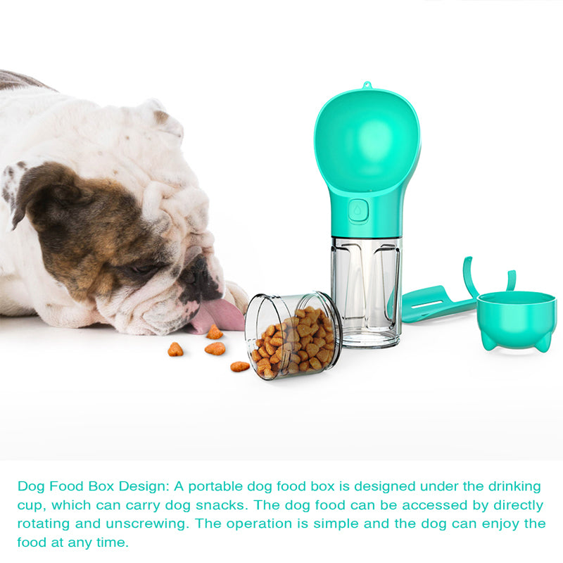 Portable Pet Water Bottle Feeder Outdoor Travel 3 In 1 Dog Water Bottle