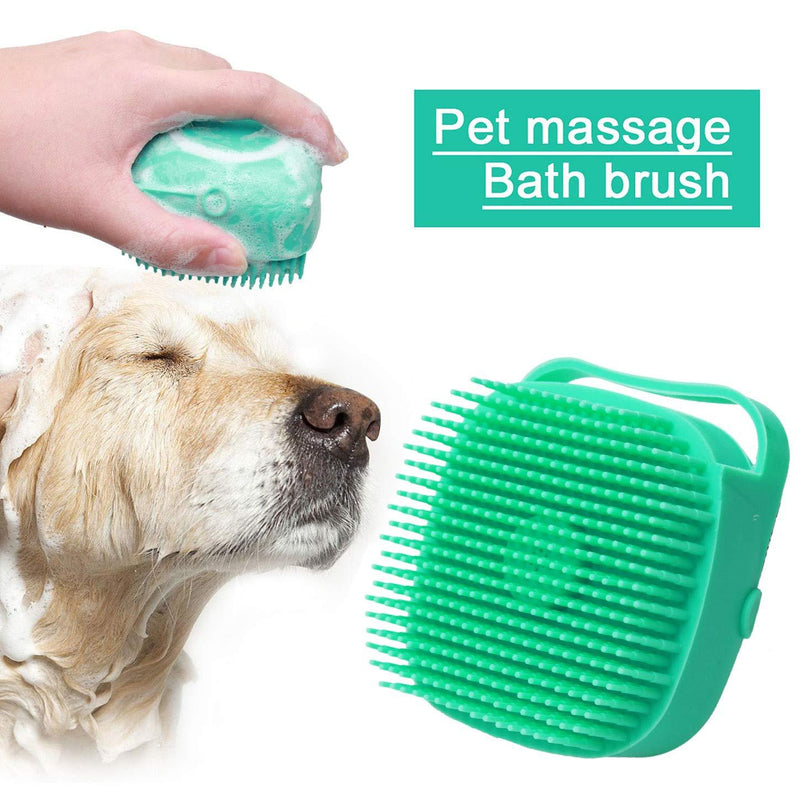 Soft Silicone Dog Shampoo Brush for Grooming & Bathing