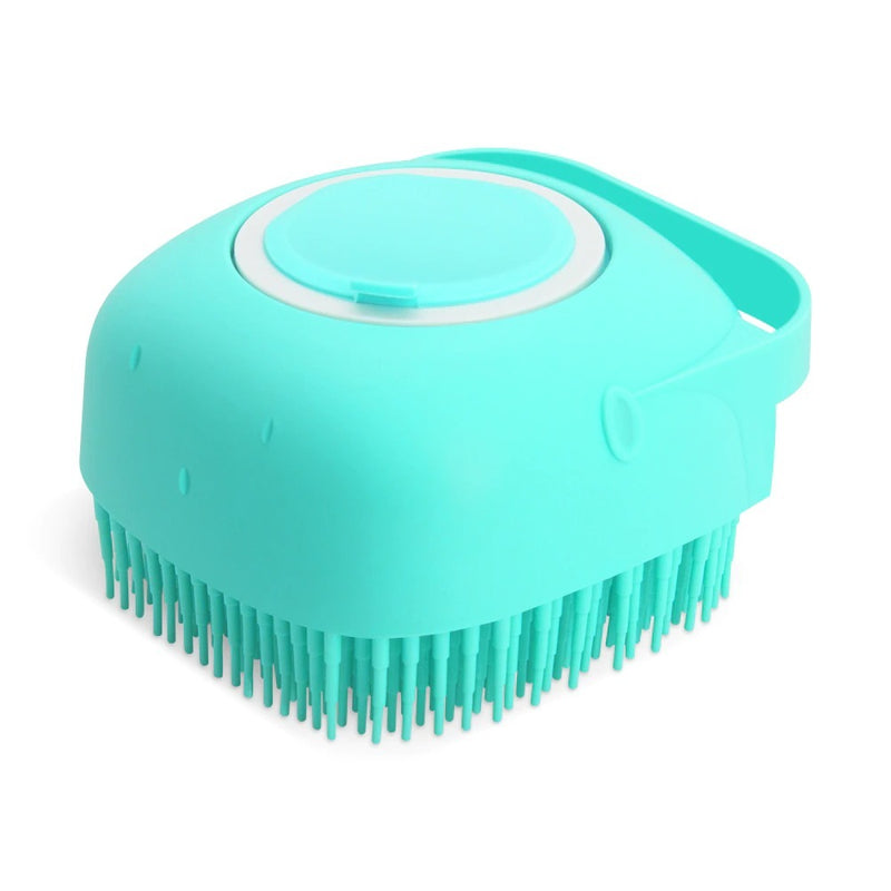 Soft Silicone Dog Shampoo Brush for Grooming & Bathing