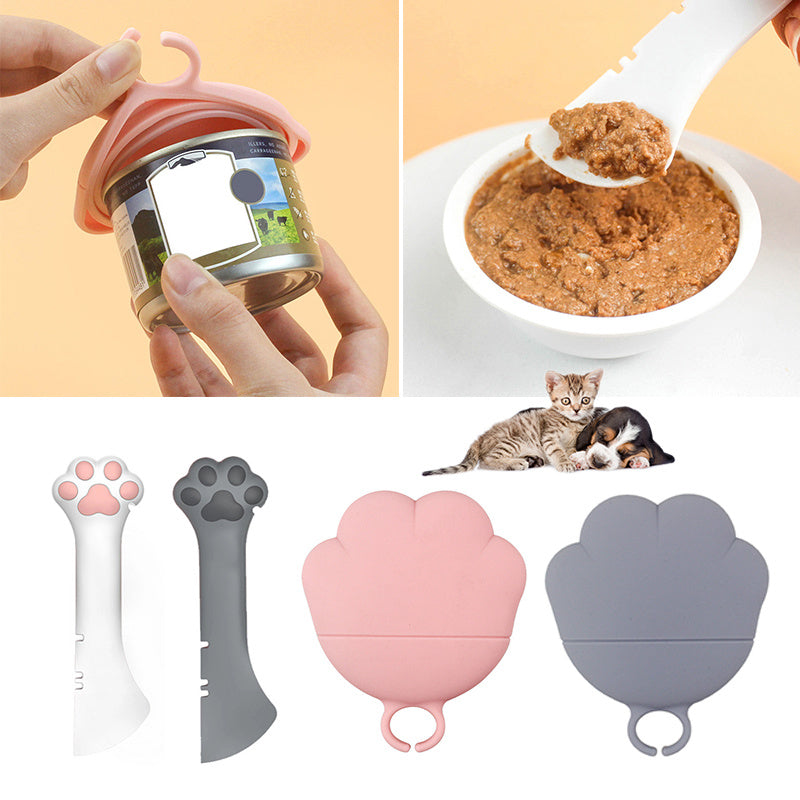 Multifunction Pet Canned Spoon & Jar Opener – Wet & Dry Food Scoop for Dogs & Cats