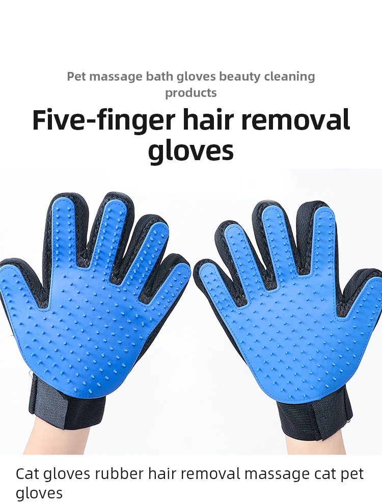 Cat Grooming Glove - Wool Glove Pet Hair Deshedding Brush