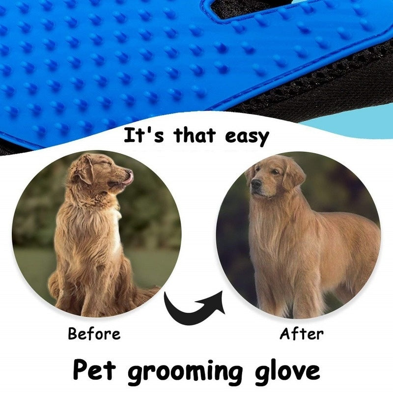 Cat Grooming Glove - Wool Glove Pet Hair Deshedding Brush