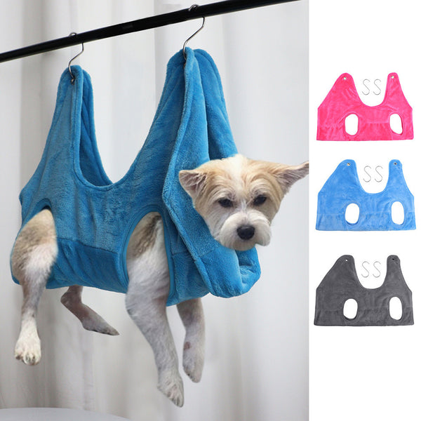 Pet Grooming Hammock Harness for Dogs & Cats – Comfortable Restraint Bag