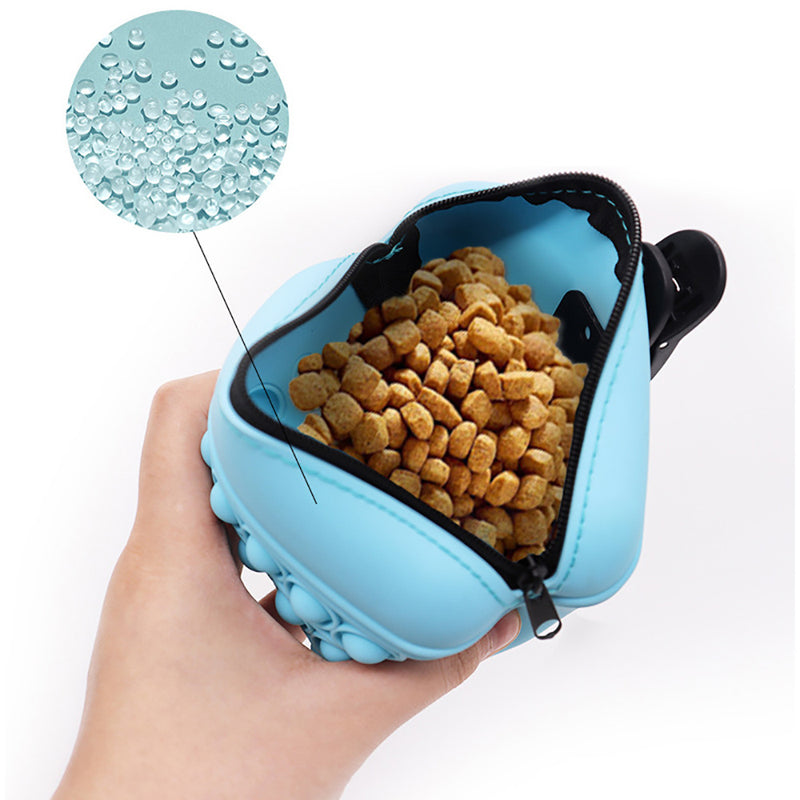 Portable Silicone Dog Treat Pouch – Training Bag for Pet Snacks