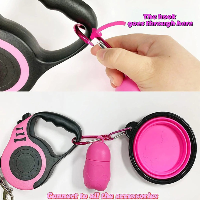 Adjustable Nylon Retractable Dog Leash - Pet Leashes