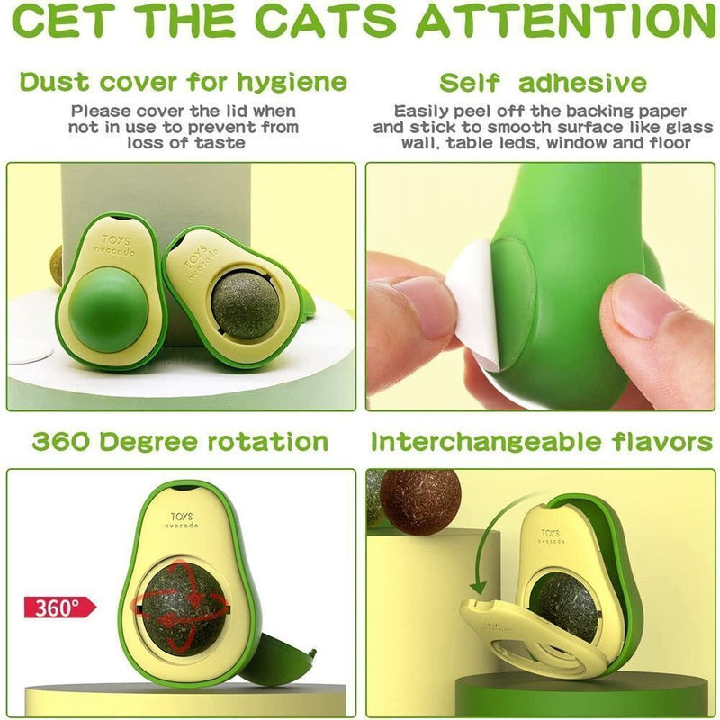 Avocado Catnip Toys for Cats - Cute Interactive Cat Toy