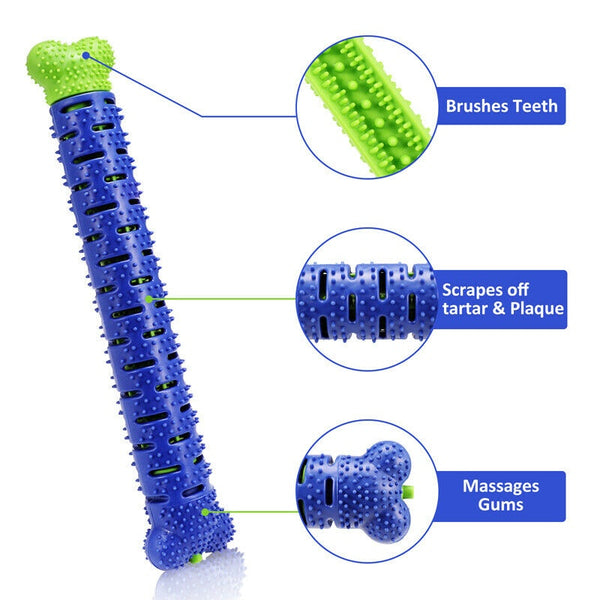 Dog Chew Toys Toothbrush - Bone Shaped Dog Dental Toy