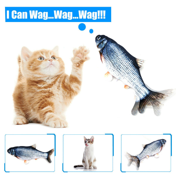 Electric Flopping Fish Cat Toy with USB Charger - Pet Toys