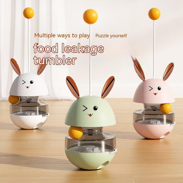Pet Tumbler Toy – Bunny & Calf Design for Cats and Dogs - Bingo Binky