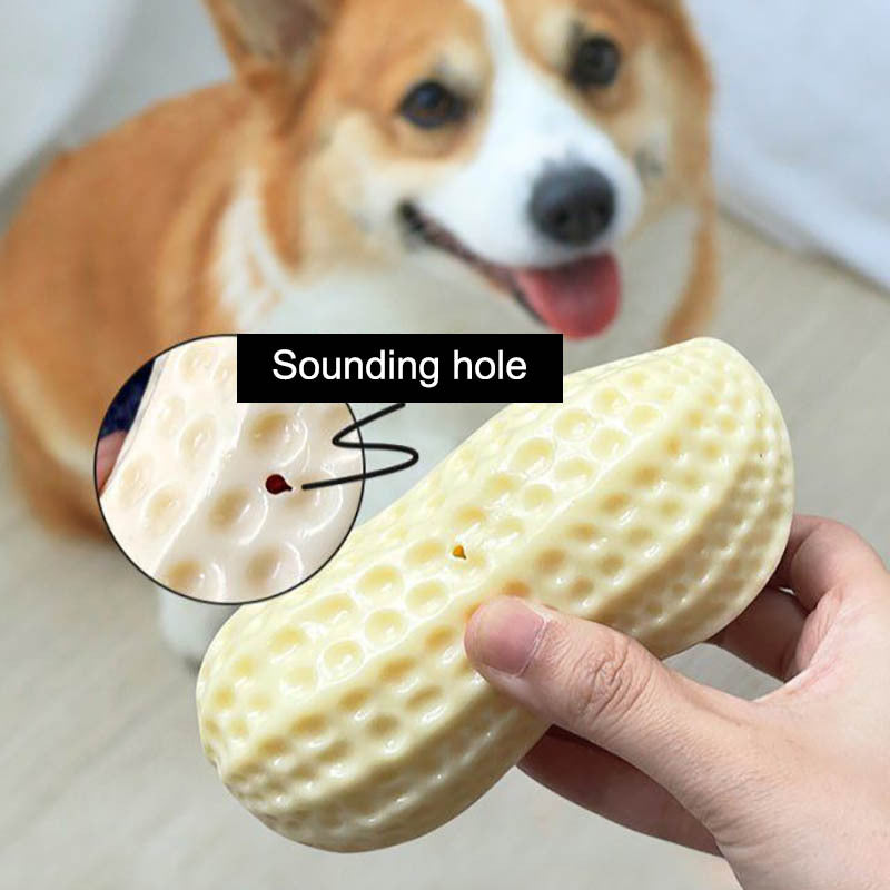 Peanut Shaped Dog Chew Toys - Squeaky Toy for Dogs