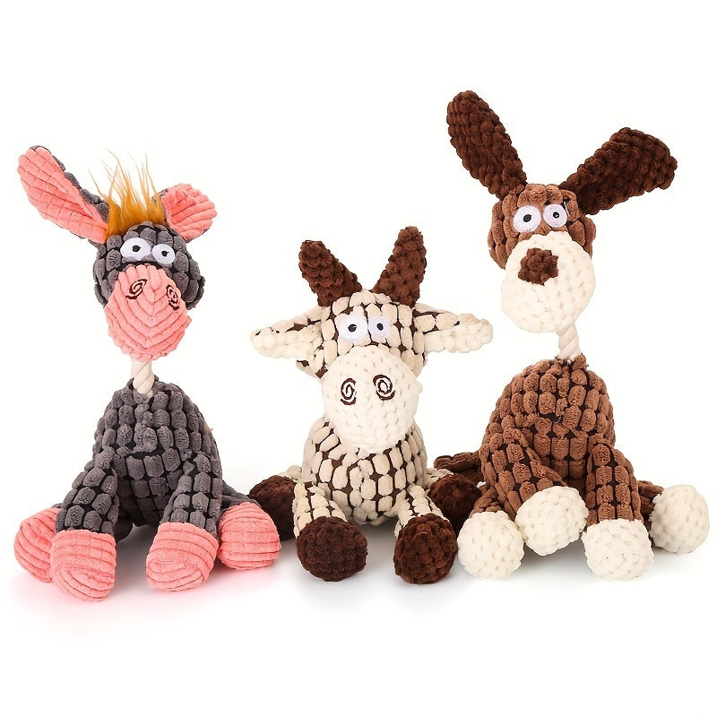 Soft Squeaky Plush Toys for Dogs - Chew Toys for Puppies