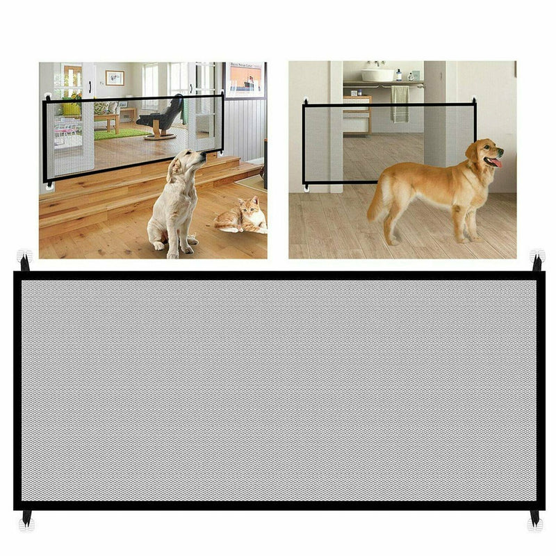 Pet Dog Safety Gate – Portable Mesh Enclosure for Home and Travel