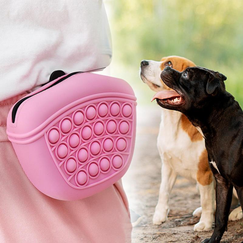 Portable Silicone Dog Treat Pouch – Training Bag for Pet Snacks