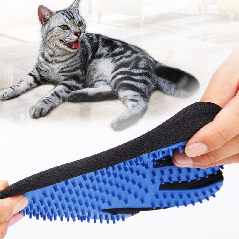 Cat Grooming Glove - Wool Glove Pet Hair Deshedding Brush