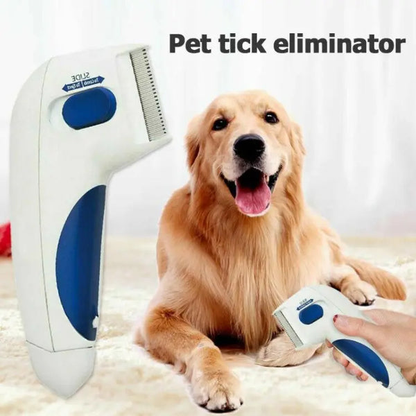 Electric Pet Flea Comb - Terminator Brush for Dogs & Cats, Lice & Flea Removal